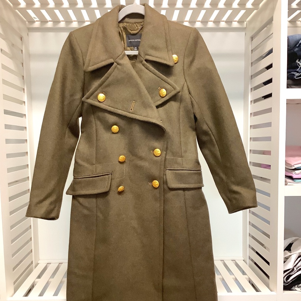 NWT Banana Republic Cian Melton Military Coat